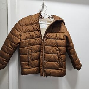 Brown Kids Puffer Jacket